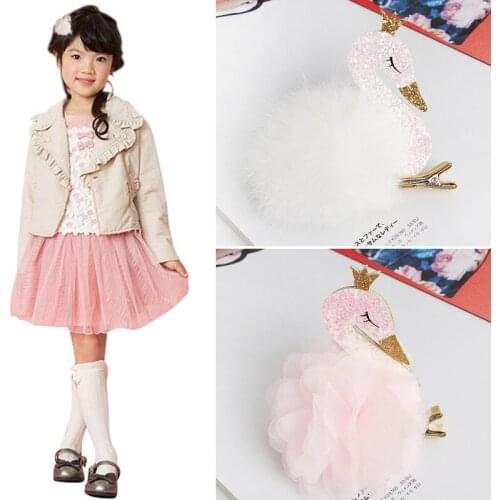 1 PCS Lovely Cartoon Swan Temperament Baby Hairpins Kids Hair Clips Princess Barrette Children Headwear Girls Hair Accessories