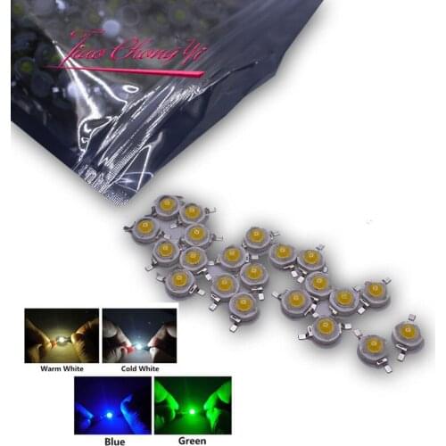 1000Pcs 1W 3W Hig power White SMD LED Lamp For DIY Floodlight LED Spotlight Bulb