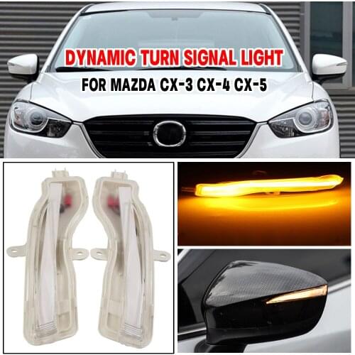 2pcs Dynamic Blinker Mirror Light For Mazda CX-3 CX3 2016-2018 CX-4 CX4 CX-5 CX5 KE 2016 LED Turn Signal Side Indicator