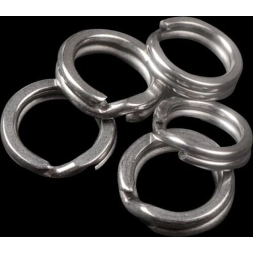 200 Pcs/box Stainless Steel Split O-Ring Heavy Fish Box Double Ring Connector Fishing Accessories Bait