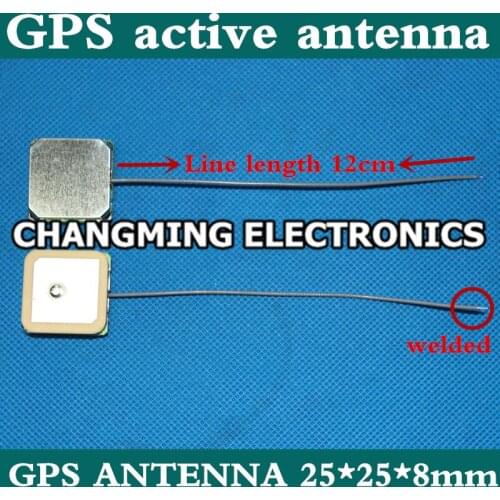 25*25*8mm GPS active antenna GPS antenna welded(working 100% Free Shipping) 5PCS