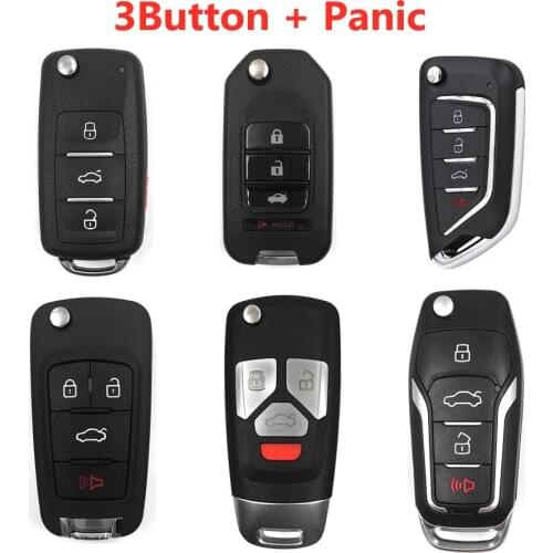30pcs/lot Universal KEYDIY 3+1 Panic key B21-4 Remote Car Key B08/B10/B12/B18/B27 B Series for KD X2/KD900 URG200 KD Remote