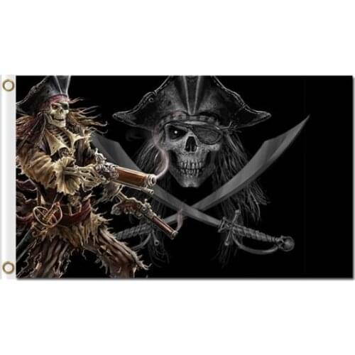 3x5ft polyester pirate flags decorations Flag 3x5 Feet custom banner