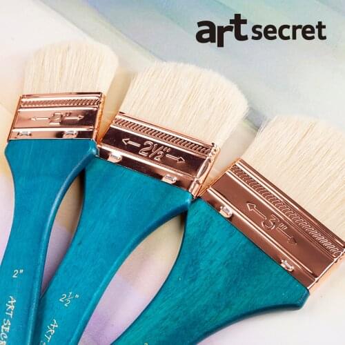 New Artsecret paintbrush bristle blue handle stainless ferrule scrubbing art painting tool for professional painter 4504