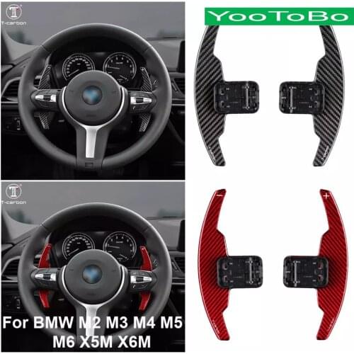 Car Styling Carbon Fiber Steering Wheel Shift Paddle Extension Replacement For BMWF/ G/M-series M2 M3 M4 M5 M6 X5M X6M RED Black