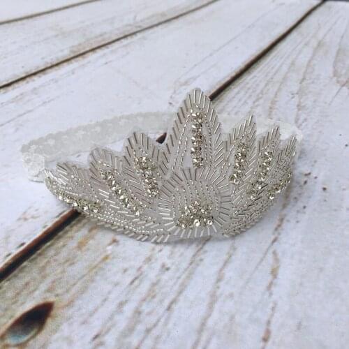 Free Shipping Rhinestone Crystal Crown Headband Kids Hair Accessories