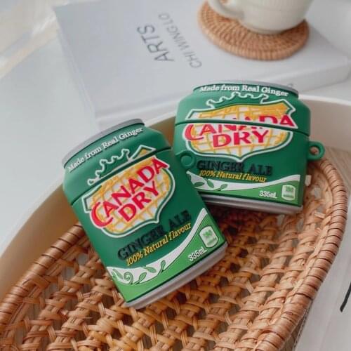 Ginger Ale Soda Water 3D Headphone Cover, Suitable for Airpods Pro 1 2 Charging Case Cover, Wireless Headphone Protection Box