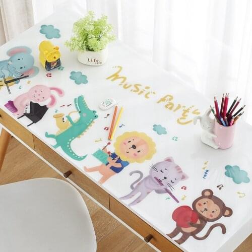 Children cartoon desk mat Waterproof oilproof pvc student homework desk pad desk protector customize tablecloth 1.5mm thickness