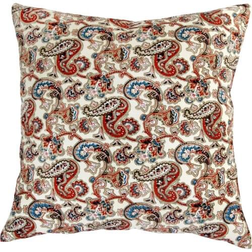EA312 - Plain Red Blue White ivory Printed A grade 100% Cotton Canvas Cushion Cover Pillow Case (Custom Size )