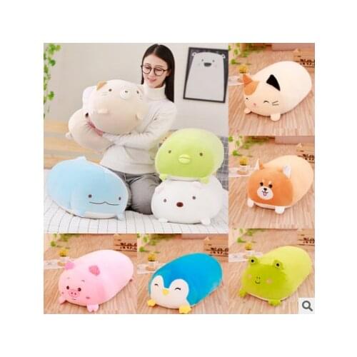 10 Styles Animal Cute Pig Cat Bear Dinosaur Plush Toy Soft Cartoon Dog Froge Stuffed Doll Baby Pillow Birthday Gift