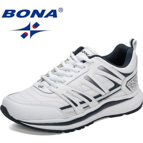 BONA 2021 New Designers Action Leather Classics Sneakers Men Rubber Brand Shoes Man Walking Footwear Mansculino Zapatos Hombre