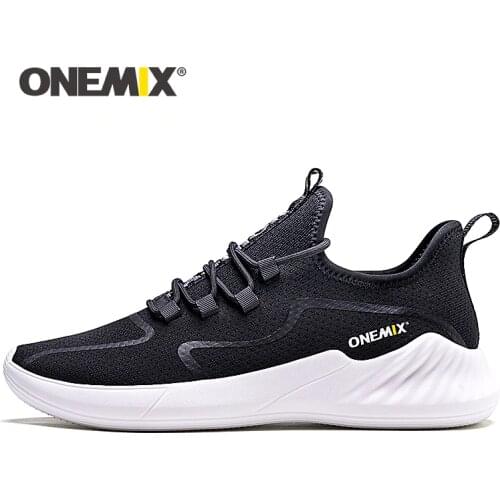 ONEMIX Breathable Casual Shoes For Men Summer Super Light Walking Shoes Men Lace Up Running Sneakers Footwear Zapatillas Hombre