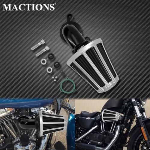 Motorcycle Air Filter CNC Chrome Air Cleaner Intake Filter For Harley Touring 2008-2016 Softail Slim FLS Deluxe FLSTN 16-17 Dyna