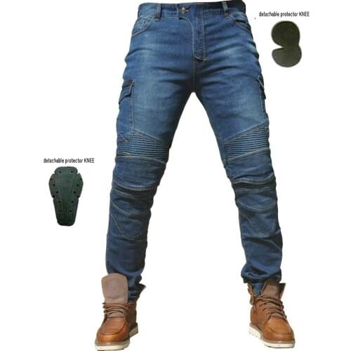 Men Women Off Road ATV Riding Pants Motocross Racing Jeans Motorbike Trouser With Knee Hip Pads Hockey Pants Knight Dirt bike