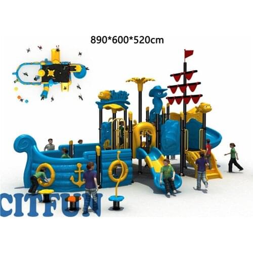 New design Pirate Ship Outdoor Adventure Playground Equipment for amusement park OPB19-060A