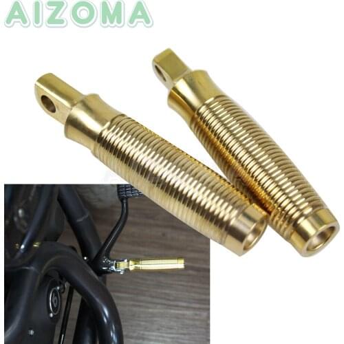 Solid Brass Footpegs Motorcycle Rough Crafts Footrests Foot Pegs Male Mount For Harley Dyna Touring 883R 883L 883C 48/72 Custom
