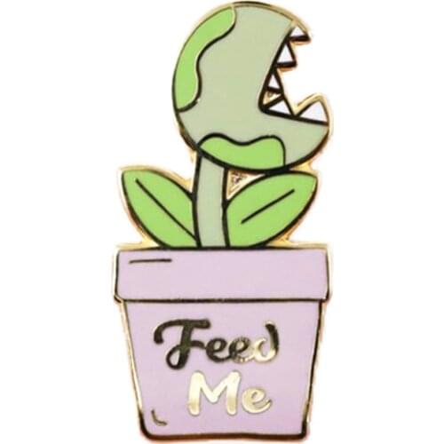 Feed Me Venus Fly Trap Enamel Pin