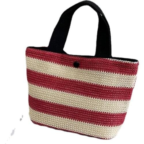 Women portable handbag ins straw fashion handbag beach lunch bag purses and handbags bags for women ladies hand bags