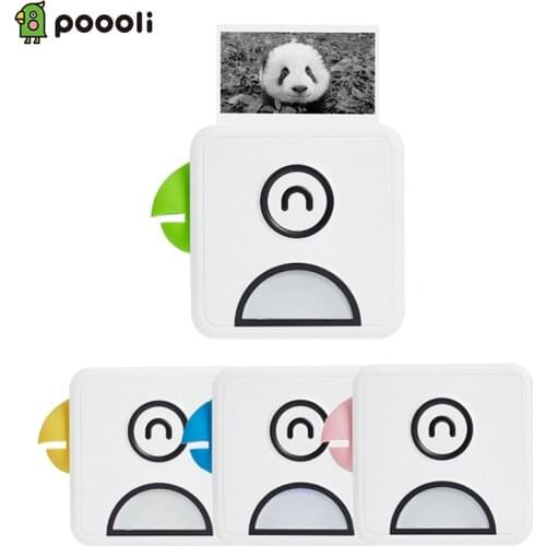 Poooli L1 Thermal Photo Label Printer Portable Pocket Printer Bluetooth Wireless Sticker Printer For Android iOS Smartphone