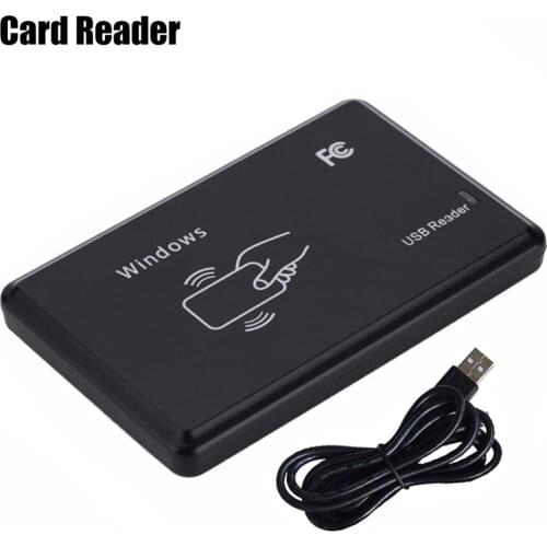 RFID Smart Card Reader 125KHz RFID Desktop Card Reader ID Smart Card Reader Plug And Play InductionSensor Induction Module Black