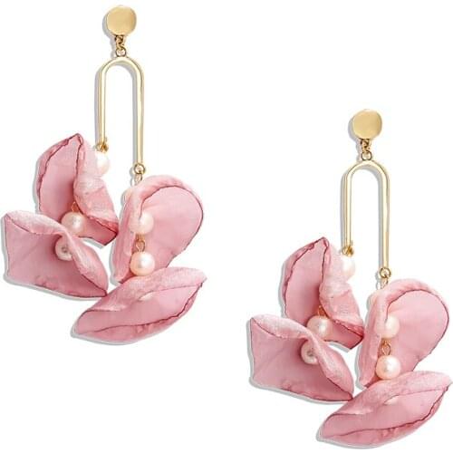 Vintage Fashion Love Shape Long Drop Earrings Cute Bear Round Earrings Elegant Candy Color Flower Earrings Jewelry For Wome Ear