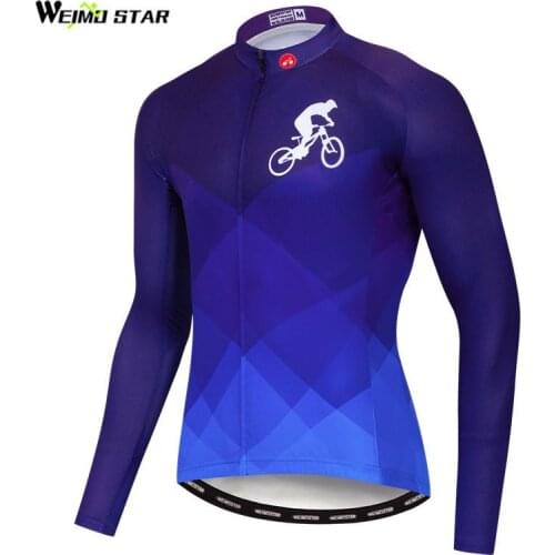 Weimostar 2021 Pro Team Cycling Jersey Autumn Long Sleeve Racing Sport Bicycle Cycling Clothing Reflective Mountain Bike Jersey