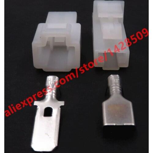5 Sets 1 Pin 6.3 Series Unsealed Plastic Socket With Terminal 6070-1481 Auto Wiring Connector 6070-1471