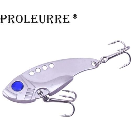 1Pcs Metal VIB Lures 5.5cm 11g Vibrations Spoon Lure Fishing bait Bass artificial bait cicada lure vib bait 5 colors FA-237