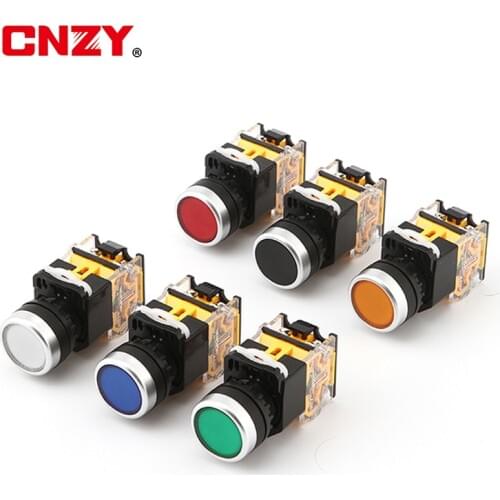 10 pcs Electric ON-OFF 2 Positions 22mm Push Button Switch 1NO 1NC Momentary/Reset Latching/Locking LA38-11BN