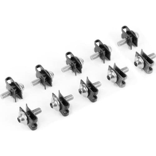 10PCS/Set Aluminium Motorcycle M5 Fairing Bolts Fastener Clips Screw Spring Nuts Car Motorcycle fairing screw Accessories