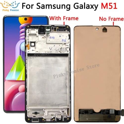 100% New Original Display For Samsung Galaxy M51 M515 M515F M515F/DS LCD Touch Screen Digitizer Assembly For Samsung M51 LCD