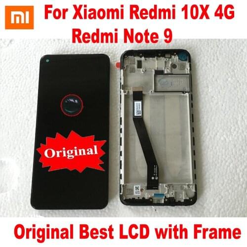 100% Original LCD For Xiaomi Redmi 10X 4G Display Touch Panel Screen Digitizer Assembly For Redmi Note 9 Glass Sensor Phone Part