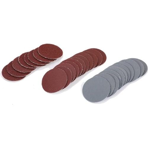 100pcs 1 inch 80-3000 Grit Round Self Adhesive Sandpaper +1pcs 60mm shank Disc Sand SheetsTools