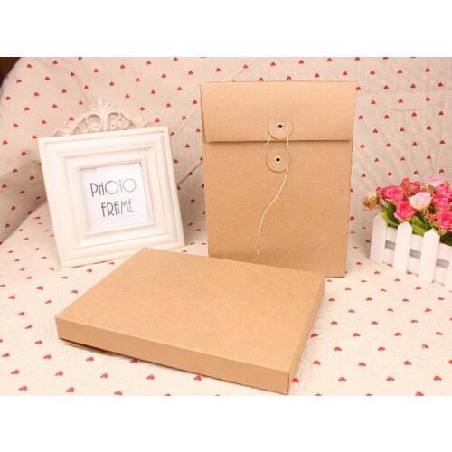 22*16*2.5CM Kraft paper file Box pocket Kerchief Handkerchief Silk scarf packing boxes card gift box file 100pcs/llot