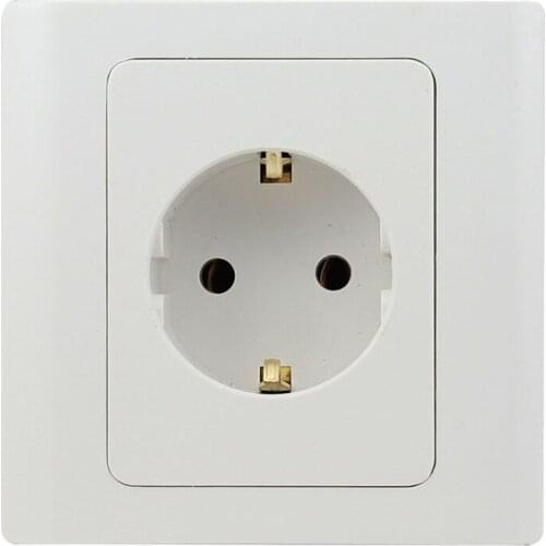 White 250V 16A 86 type Panel German Russia Korea EU Wire Cable Wall Schuko Outlet Grounding Concealed AdaptorPower Socket A8