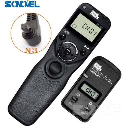 Pixel TW-283 N3 Wireless Timer Remote Control For Canon 7D 5D Mark ii 1D 6D 7D2 5D3 50D 40D 30D 10D 1D-x Camera Shutter Release