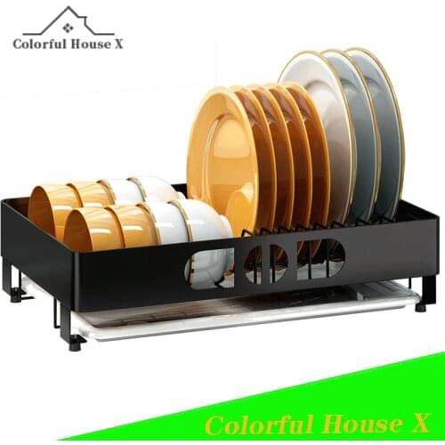 Household Black Dish Racks Drain Storage Racks Multi-Layer Tableware And Chopsticks To Dry Storage Supplies Kitchen Accessories