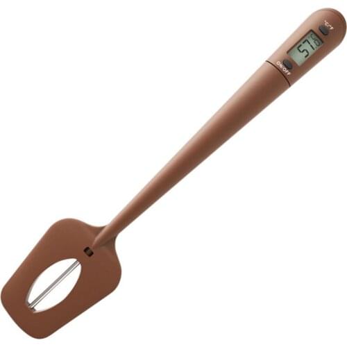 Digital Cooking Thermometer Double Use Silicone Scraper Spatula Cooking Food Thermometer Household Baking Tool