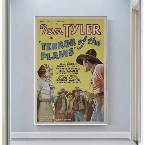 CP1081 Terror of the Plains Classic Hot Movie Print Silk Fabric Poster Indoor Wall Art Decor Gift