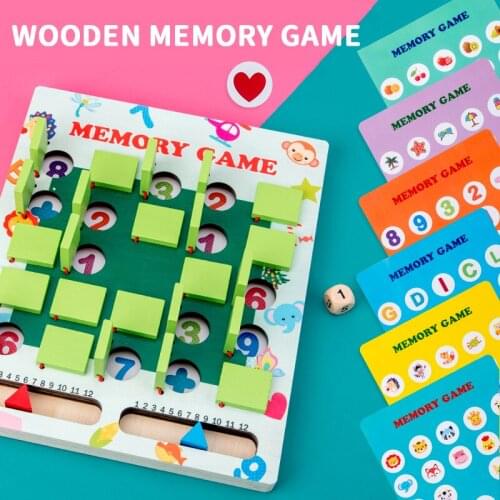 Wooden Memory Chess Mongolian Early Education Memory Training Children Festival Gifts Kindergarten Memory Games
