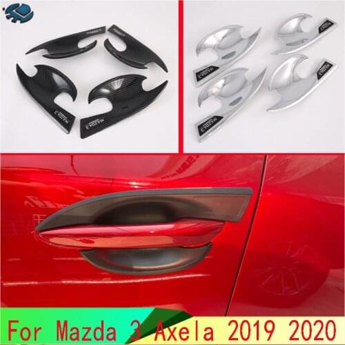 For Mazda 3 Axela Sedan BP 2019 2020 Car Accessories Door Handle Bowl Cover Cup Cavity Trim Insert Catch Molding Garnish
