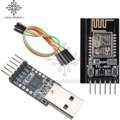 ESP8285 ESP-M2 Wireless Wifi Serial TTL Port Module with CP2102 Transmission Module Cable