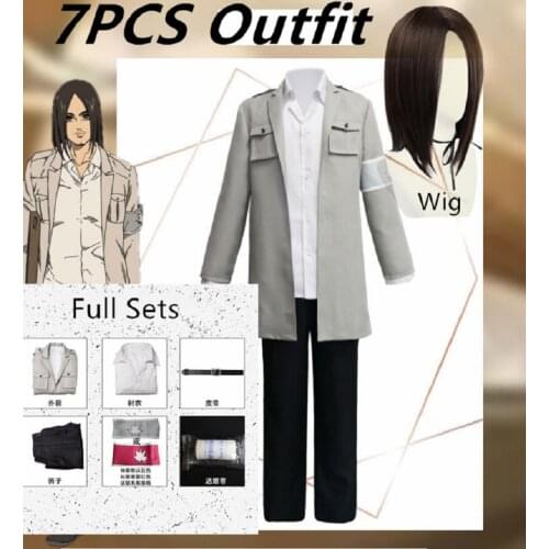 Anime Attack on Titan Shingeki no Kyojin AOT Pieck Finger Cosplay Eren Jaeger Costume Uniform Jacket Outfits Halloween Clothes