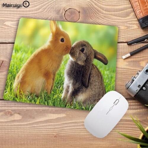 Mairuige Sale Personalized Funny Cute Two Rabbit Kiss Style Durable Mouse Mat PC Computer Mouse Pad Laptop Mats to Mouse