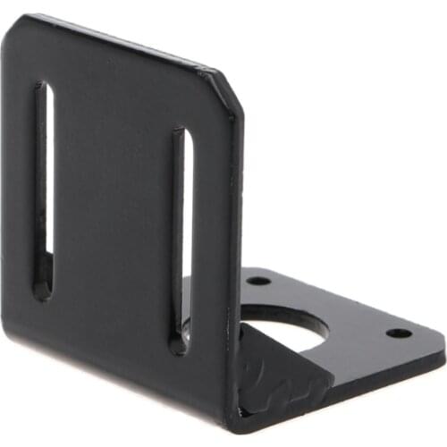 Mounting Bracket Holder For Nema 17 Stepper Motor 3D Printer Black 42mm Alloy Steel