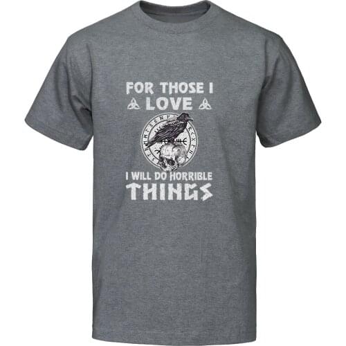 Summer High Quality T Shirt Vikings Symbols Print Tshirt TV Show Viking Men T-Shirt Cotton Mens Short Sleeve Tops Tees Camisas