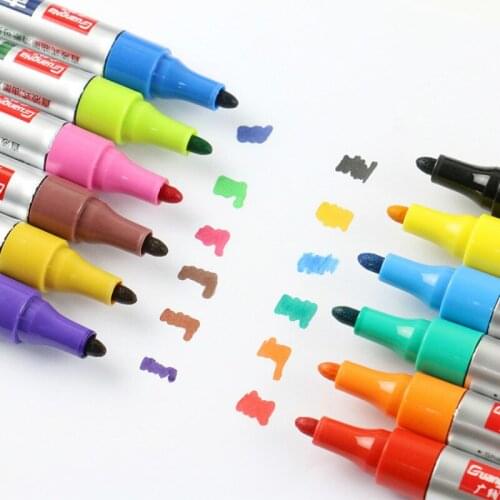 12 Colors/set 2.5mm Acrylic Paint Marker Pen For Ceramic Rock Glass Porcelain Mug Wood Fabric Canvas Painting Detailed Marking