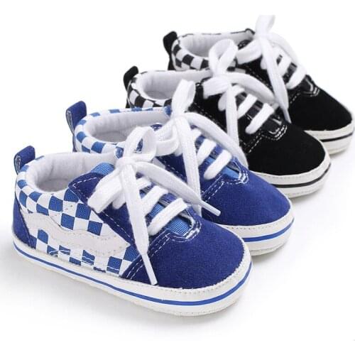 New casual newborn boys striped plaid casual shoes infant first walking shoes soft bottom children boys Toddler shoes
