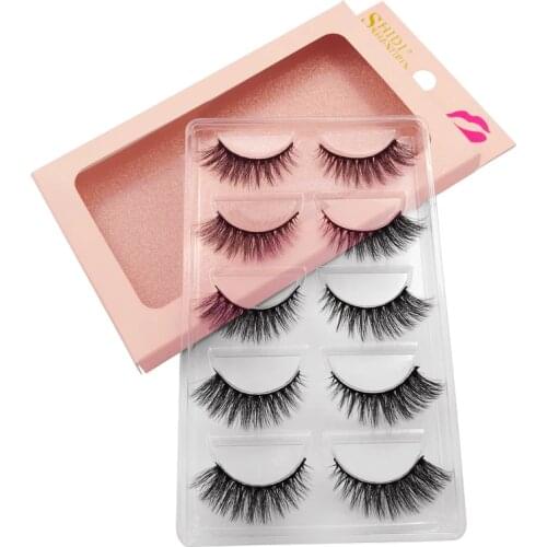 New 5 pairs eyelashes mink strip lashes eyelashes maquiagem false eye lashes natural long 3d mink eyelashes faux cils for makeup