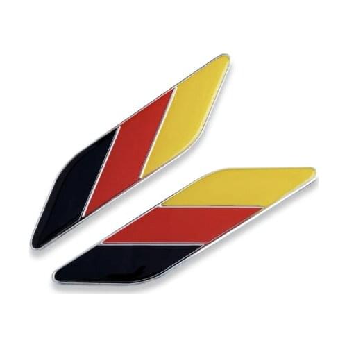 Pair Germany Flag Auto Fender Side Emblem Skirts Badge Decal Sticker Car Accessories
